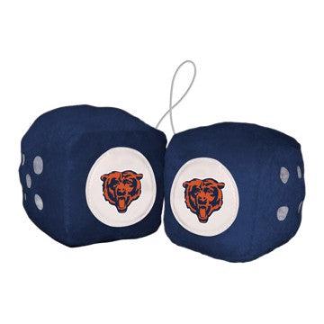 Wholesale-Chicago Bears Fuzzy Dice NFL 3" Cubes SKU: 31973