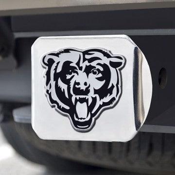 Wholesale-Chicago Bears Hitch Cover NFL Chrome Emblem on Chrome Hitch - 3.4" x 4" SKU: 15608
