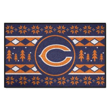Wholesale-Chicago Bears Holiday Sweater Starter Mat NFL Accent Rug - 19" x 30" SKU: 26195