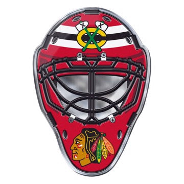 Wholesale-Chicago Blackhawks Embossed Helmet Emblem NHL Exterior Auto Accessory - Aluminum Color SKU: 60717