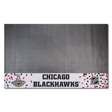 Wholesale-Chicago Blackhawks Grill Mat NHL Vinyl Mat - 26" x 42" SKU: 18259