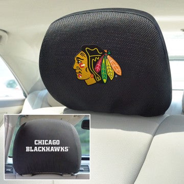 Wholesale-Chicago Blackhawks Headrest Cover Set NHL Universal Fit - 10" x 13" SKU: 14780