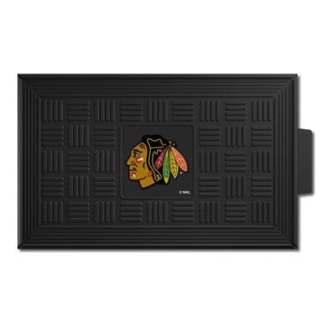 Wholesale-Chicago Blackhawks Medallion Door Mat NHL Outdoor Door Mat - 19.5" x 31" SKU: 11466