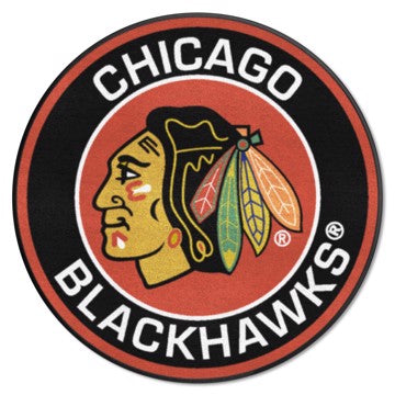 Wholesale-Chicago Blackhawks Roundel Mat NHL Accent Rug - Round - 27" diameter SKU: 18867