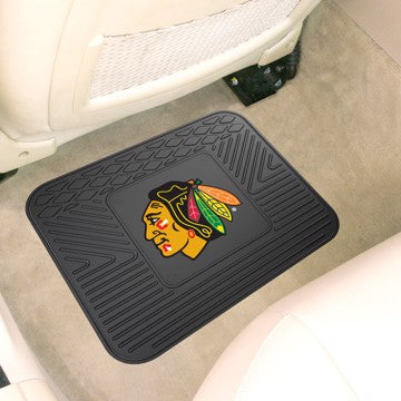 Wholesale-Chicago Blackhawks Utility Mat NHL Back Seat Car Floor Mats - 1 Piece - 14" x 17" SKU: 10764
