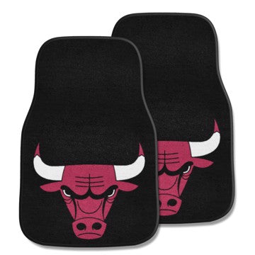 Wholesale-Chicago Bulls 2-pc Carpet Car Mat Set NBA Auto Floor Mat - 2 piece Set - 17" x 27" SKU: 9225