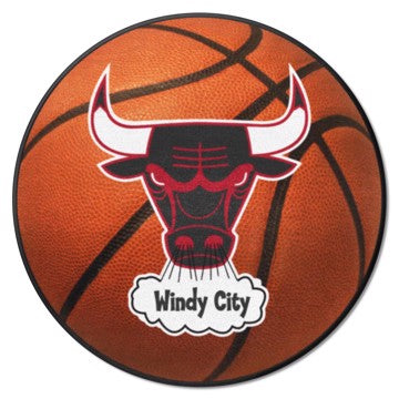 Wholesale-Chicago Bulls Basketball Mat - Retro Collection NBA Accent Rug - Round - 27" diameter SKU: 35254