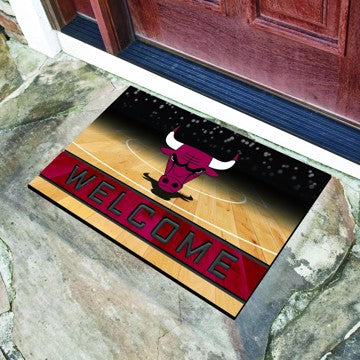 Wholesale-Chicago Bulls Crumb Rubber Door Mat NBA Outdoor Door Mat - 18" x 30" SKU: 21944