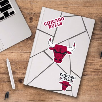 Wholesale-Chicago Bulls Decal 3-pk NBA 3 Piece - 5” x 6.25” (total) SKU: 63198