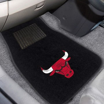 Wholesale-Chicago Bulls Embroidered Car Mat Set NBA Auto Floor Mat - 2 piece Set - 17" x 25.5" SKU: 17610