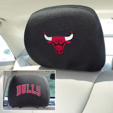 Wholesale-Chicago Bulls Headrest Cover Set NBA Universal Fit - 10" x 13" SKU: 12521