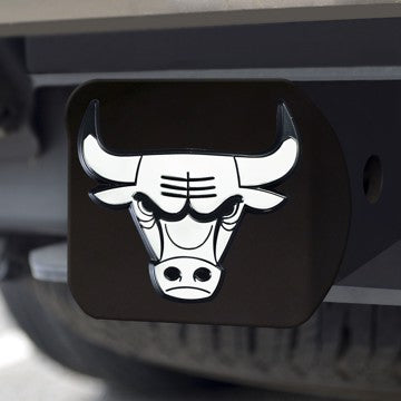 Wholesale-Chicago Bulls Hitch Cover NBA Chrome Emblem on Black Hitch - 3.4" x 4" SKU: 21011