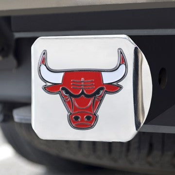 Wholesale-Chicago Bulls Hitch Cover NBA Color Emblem on Chrome Hitch - 3.4" x 4" SKU: 22721