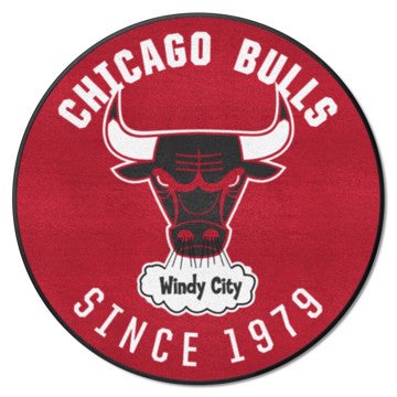 Wholesale-Chicago Bulls Roundel Mat - Retro Collection NBA Accent Rug - Round - 27" diameter SKU: 35250