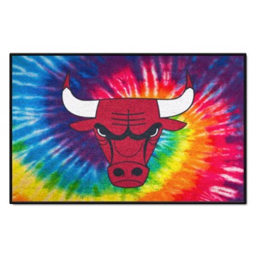 Wholesale-Chicago Bulls Starter Mat - Tie Dye NBA Accent Rug - 19" x 30" SKU: 34375