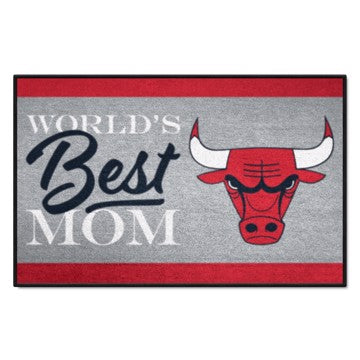 Wholesale-Chicago Bulls Starter Mat - World's Best Mom NBA Accent Rug - 19" x 30" SKU: 34173