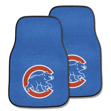 Wholesale-Chicago Cubs 2-pc Carpet Car Mat Set MLB Auto Floor Mat - 2 piece Set - 17" x 27" SKU: 29148