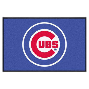 Wholesale-Chicago Cubs 4X6 High-Traffic Mat with Durable Rubber Backing MLB Commercial Mat - Landscape Orientation - Indoor - 43" x 67" SKU: 9829