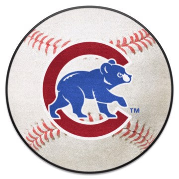 Wholesale-Chicago Cubs Baseball Mat MLB Accent Rug - Round - 27" diameter SKU: 29141