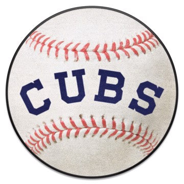 Wholesale-Chicago Cubs Baseball Mat - Retro Collection MLB Accent Rug - Round - 27" diameter SKU: 1774