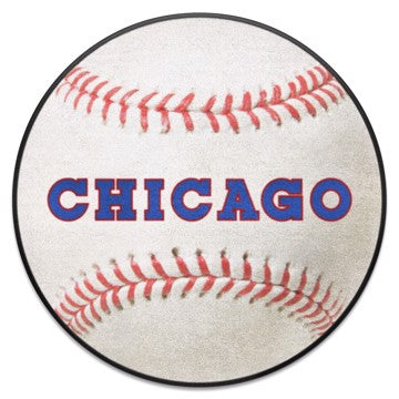 Wholesale-Chicago Cubs Baseball Mat - Retro Collection MLB Accent Rug - Round - 27" diameter SKU: 2206