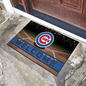 Wholesale-Chicago Cubs Crumb Rubber Door Mat MLB Outdoor Door Mat - 18" x 30" SKU: 21913