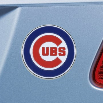 Wholesale-Chicago Cubs Emblem - Color MLB Exterior Auto Accessory - Color Emblem - 3.2" x 3" SKU: 26532
