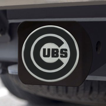 Wholesale-Chicago Cubs Hitch Cover MLB Chrome Emblem on Black Hitch - 3.4" x 4" SKU: 26531