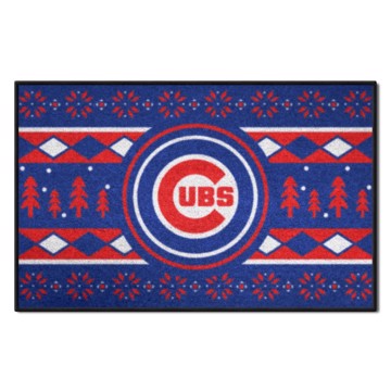 Wholesale-Chicago Cubs Holiday Sweater Starter Mat MLB Accent Rug - 19" x 30" SKU: 26393