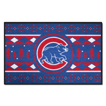 Wholesale-Chicago Cubs Holiday Sweater Starter Mat MLB Accent Rug - 19" x 30" SKU: 29150