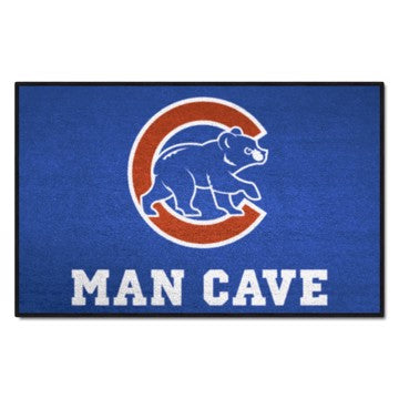 Wholesale-Chicago Cubs Man Cave Starter MLB Accent Rug - 19" x 30" SKU: 29142