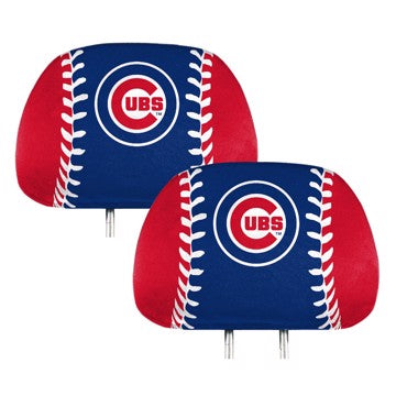 Wholesale-Chicago Cubs Printed Headrest Cover MLB Universal Fit - 10" x 13" SKU: 61998