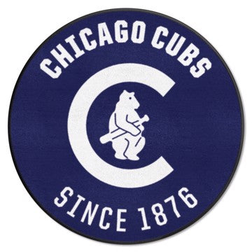 Wholesale-Chicago Cubs Roundel Mat - Retro Collection MLB Accent Rug - Round - 27" diameter SKU: 1769