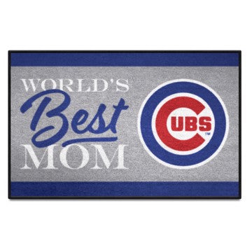 Wholesale-Chicago Cubs Starter Mat - World's Best Mom MLB Accent Rug - 19" x 30" SKU: 34091