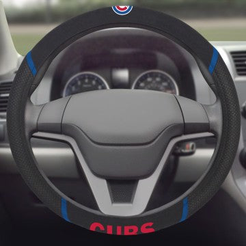 Wholesale-Chicago Cubs Steering Wheel Cover MLB Universal Fit - 15" x 15" SKU: 26534