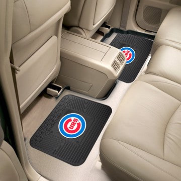 Wholesale-Chicago Cubs Utility Mat Set MLB Back Seat Car Floor Mats - 2 Piece Set - 14" x 17" SKU: 12323