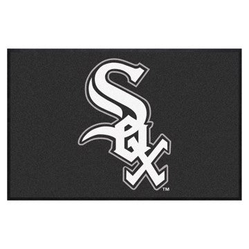 Wholesale-Chicago White Sox 4X6 High-Traffic Mat with Durable Rubber Backing MLB Commercial Mat - Landscape Orientation - Indoor - 43" x 67" SKU: 9831
