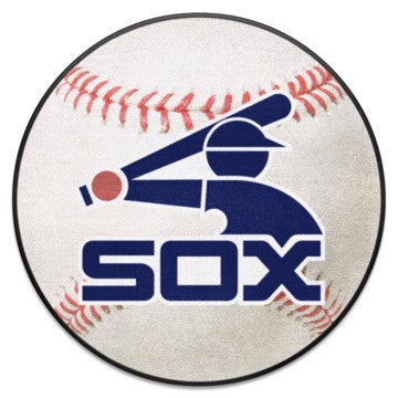 Wholesale-Chicago White Sox Baseball Mat - Retro Collection MLB Accent Rug - Round - 27" diameter SKU: 2156