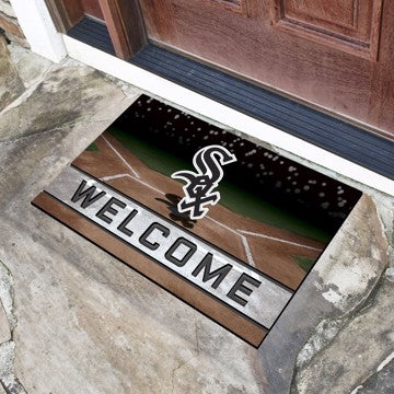 Wholesale-Chicago White Sox Crumb Rubber Door Mat MLB Outdoor Door Mat - 18" x 30" SKU: 21914