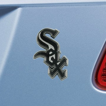 Wholesale-Chicago White Sox Emblem - Chrome MLB Exterior Auto Accessory - Chrome Emblem - 2" x 3.2" SKU: 26550