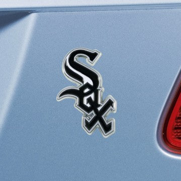 Wholesale-Chicago White Sox Emblem - Color MLB Exterior Auto Accessory - Color Emblem - 3.2" x 3" SKU: 26542