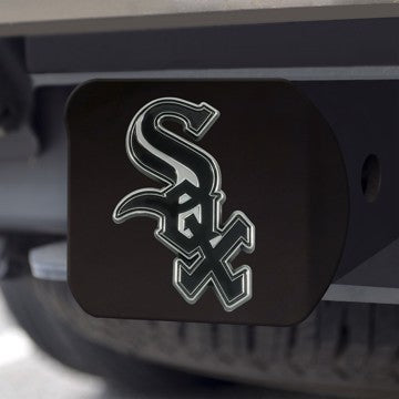 Wholesale-Chicago White Sox Hitch Cover MLB Chrome Emblem on Black Hitch - 3.4" x 4" SKU: 26541