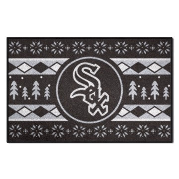 Wholesale-Chicago White Sox Holiday Sweater Starter Mat MLB Accent Rug - 19" x 30" SKU: 26394