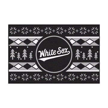 Wholesale-Chicago White Sox Holiday Sweater Starter Mat MLB Accent Rug - 19" x 30" SKU: 32465