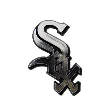 Wholesale-Chicago White Sox Molded Chrome Emblem MLB Plastic Auto Accessory SKU: 60215