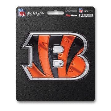 Wholesale-Cincinnati Bengals 3D Decal NFL 1 piece - 5” x 6.25” (total) SKU: 62770