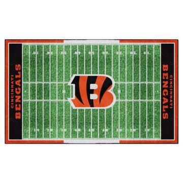 Wholesale-Cincinnati Bengals 6X10 Plush Rug NFL Plush Area Rug - 70" x 117" SKU: 35143