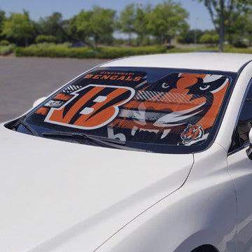 Wholesale-Cincinnati Bengals Auto Shade NFL Windshield Sun Shade - 59" x 29.5" SKU: 60048