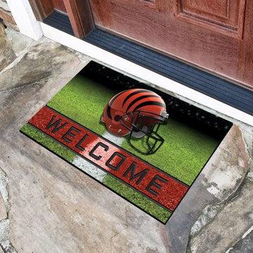 Wholesale-Cincinnati Bengals Crumb Rubber Door Mat NFL Outdoor Door Mat - 18" x 30" SKU: 19939