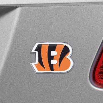 Wholesale-Cincinnati Bengals Embossed Color Emblem 2 NFL Exterior Auto Accessory - Aluminum Color SKU: 60594